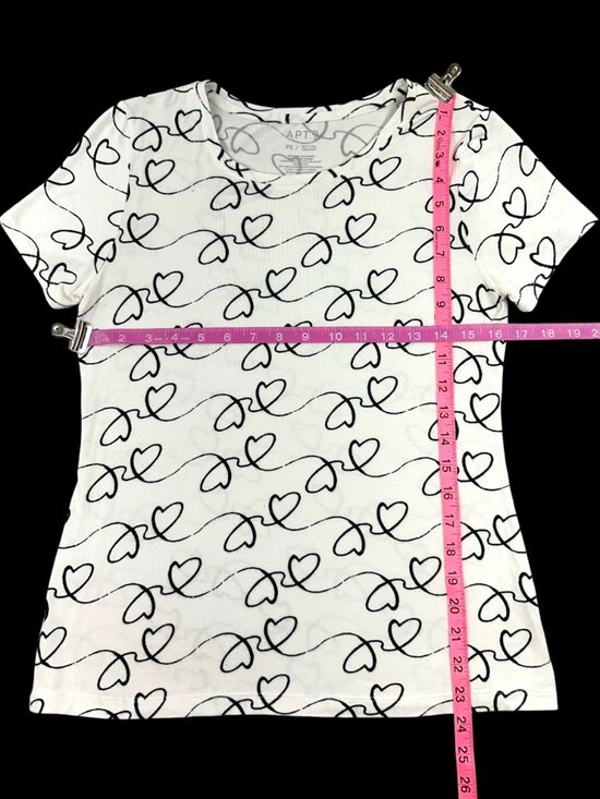 Apt. 9 Short Sleeve Heart Doodle Tee - Picture 8 of 8